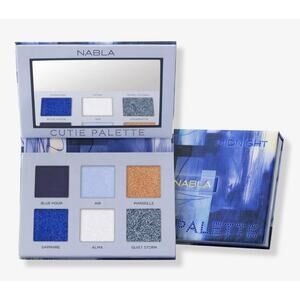 Nabla Cutie Palette Midnight Blue Eyeshadow 6 Shade Celestial Matte Vegan New